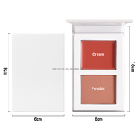 Expédition Rapide Maquillage en Gros Personnalisé Fard à Joues Marque Privée Végétalien Minéral Mat Double Crème Poudre 2-en-1 Palette de Fard à Joues Logo 2026