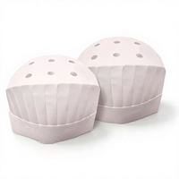 Casquette de cuisine jetable en papier de haute qualité, non tissée, pour chef