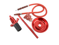 Kit Chicha Portable Mini Bouteille Style Allemand avec Tuyau en Cuir Accessoires de Fumeur de Voyage Plusieurs Couleurs