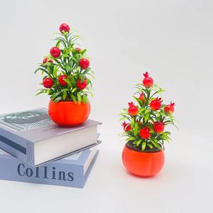 Árbol de Frutas Artificial Paulon Bonsái de 19 cm, Planta en Maceta Naranja para Decoración del Hogar y Oficina - Product Image 2