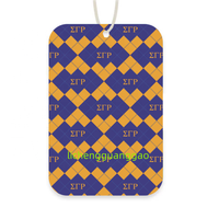 Désodorisant de voiture Sigma Gamma Rho, promotionnel, vente en gros, sororité, personnalisable avec n'importe quel logo, désodorisant de voiture carré personnalisé