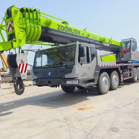 Grúa sobre Camión Zoomlion Usada, Económica, de 50 Toneladas, con Rodamientos Weichai, Modelo 2020, Altura de Elevación de 60 m, Aprobada por la EPA para Construcción
