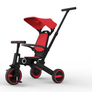 <span class=keywords><strong>BEBELUX</strong></span> Triciclo para niños de alta calidad 7 1 Triciclo de bebé plegable de un botón con asiento de rotación de 360 ángulos Coche de 3 ruedas para niños - Product Image 1