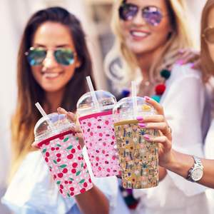 Manchon isolant réutilisable en néoprène de 5 mm d'épaisseur pour canettes de café glacé et boissons froides, compatible <span class=keywords><strong>Starbucks</strong></span> - Product Image 6