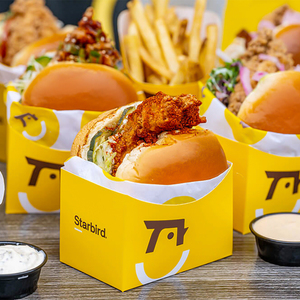 Cajas de Comida Rápida Biodegradables y Ecológicas con Logotipo Personalizado, Empaque para Llevar, Cajas de Cartón Rígido Blanco para Papas Fritas y Hamburguesas - Product Image 3