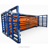 Estante de Almacenamiento Plegable Resistente de Chapa Metálica, Estructura de Acero Sólido, Alta Capacidad, Estante Vertical de 6 Niveles para Almacenamiento de Placas Metálicas
