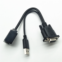 Cable Divisor en Y RS232 DB9 D Sub de 9 Pines Hembra a USB RJ12 al por Mayor
