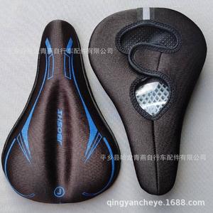 Housse de selle de vélo Jbosht rouge et bleue avec coussin en gel alvéolé confortable pour VTT, pour adultes unisexes - Product Image 3