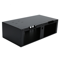 Boîtier de commande PC en tôle sur mesure, en acier galvanisé thermolaqué noir, pour montage en rack ou mural, affichage HMI, OEM