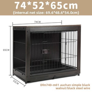 Nichoir pour chien extra large et robuste en bois, cage pour animaux de compagnie, niche pour chien de style vintage, meuble pour chien avec plateau amovible - Product Image 5