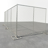 Clôture temporaire américaine, clôtures de construction temporaires amovibles, clôture en treillis métallique galvanisé durable pour extérieur