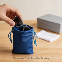 Pochette personnalisée en microfibre pour téléphone portable, lunettes et bijoux, avec cordon de serrage