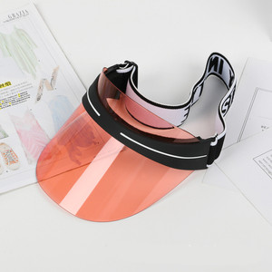 Logo personnalisé vente en gros d'usine de visières colorées chapeau pare-soleil <span class=keywords><strong>holographique</strong></span> anti-UV protection UV <span class=keywords><strong>casquette</strong></span> de visière transparente - Product Image 1