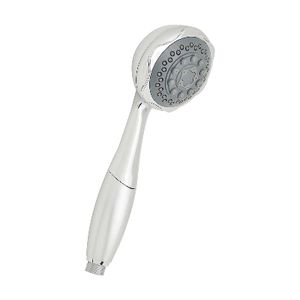 Pommeau de douche à 5 jets chromé, largeur 8 cm, hauteur 30,5 cm, longueur 9 cm, accessoire pour salle de bain - Product Image 1