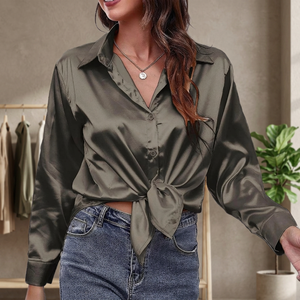 Blusa y Camisa Casual de Manga Corta para Mujer, Primavera-Verano, 100% Algodón, Transpirable, Cuello Redondo, Estilo Hip Hop - Product Image 3