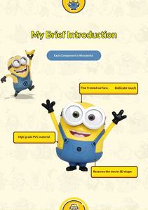 Jouets de la série Little Yellow Man, poupée mignonne lavée à la main, peluche courte, 31 cm-50 cm, boîte cadeau, cadeau d'anniversaire, faible MOQ, ornements - Product Image 6