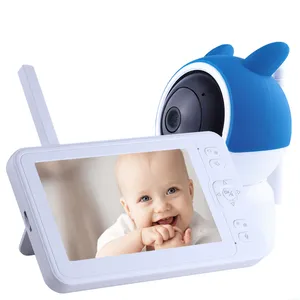 Wholesale alarm baby-Mini Network Wireless Lullaby Music Play Baby Monitor 1080P Mini Ip Camera With Display Security Alarm Baby Monitor Video