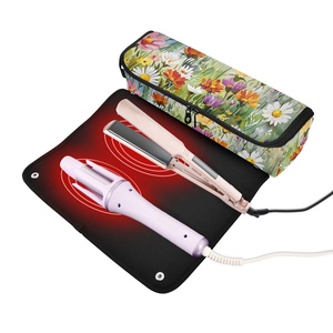 Rizador de Pelo de Nailon con Estampado Completo de Flores Silvestres de Hawái en Acuarela, con Bolsa de Viaje y Asa, Personalizable - Product Image 2