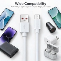 Kabel Pengisian Cepat USB a ke Tipe C Kabel Data Charger USB Tipe C untuk Ponsel Pengisian Cepat Kabel USB Foil Tipe-C 1M 1.5M 2M