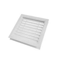 Grilles de ventilation carrées en alliage d'aluminium pour bâtiments, durables, installation facile, angle de lame 45°, usage commercial