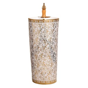 Lavabo en céramique, adapté aux balcons et aux petits appartements. Lavabo sur pied avec plusieurs options de couleurs. - Product Image 5