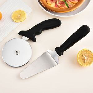Accessoires de cuisine en gros, outil de cuisson en métal avec logo personnalisé, coupe-pâte en acier inoxydable argenté avec poignée en PP et pelle à pizza - Product Image 4