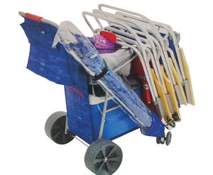 आउटडोर टिकाऊ पोर्टेबल तह शिविर समुद्र तट मछली पकड़ने वाली गाड़ी ट्रॉली डीलक्स टोटे भंडारण परिवहन वाहन - Product Image 5