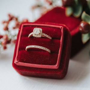 Box Best Wishes Wedding Ring Box Polygon Ring Boxes Jewelry Boxes Package