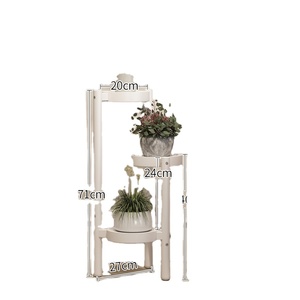 Style scandinave intérieur-extérieur amovible grain de <span class=keywords><strong>bois</strong></span> jardinières <span class=keywords><strong>en</strong></span> métal carré <span class=keywords><strong>jardin</strong></span> et maison balcon décor - Product Image 1