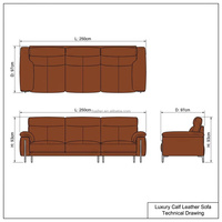 Canapé Chesterfield en cuir microfibre marron vintage de luxe, ensemble de meubles de salon moderne, 3 places, hôtel de luxe, villa