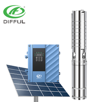 Pompe hybride AC/DC, pompe submersible AC/DC, pompe solaire AC/DC avec 2 capteurs