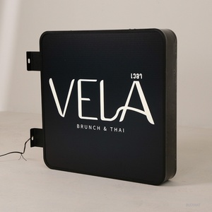 Rectangular Square Advertising Led Acrylic Box <b>Sign</b> 3D Printing Facelit Frontlit Commercial <b>Sign</b> Surface Illuminated Cube logo - Product Image 6