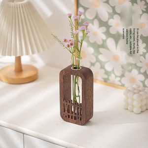 Terrario para Plantas con Soporte de Madera, Estaciones de Propagación de Escritorio para Plantas Hidropónicas, Decoración para Oficina, Hogar y Jardín - Product Image 4