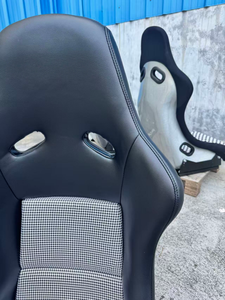 Sedile da Corsa Houndstooth, Piastra Posteriore Personalizzata in Fibra di Carbonio Argento e Guide Scorrevoli Integrate per RECARO Pole per <span class=keywords><strong>Peugeot</strong></span> - Product Image 6