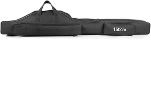 Bolsa de pesca portátil personalizada de gama alta al por mayor, caja de carrete de caña de pescar plegable con cremallera, caña voladora duradera para exteriores para hombres - Product Image 4