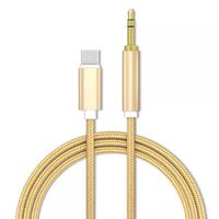 Cable de Audio Trenzado de Nailon de 3.5 mm con Conector Jack a Tipo C para Auriculares y Cargador Tipo C, Precio al por Mayor
