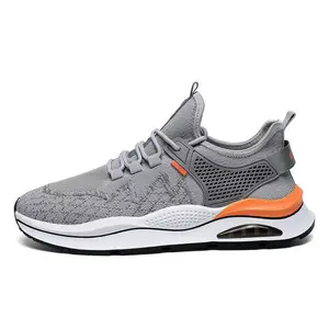 manufacture grey flying knit durable lightweight breathable ellesse sneakers casual outdoor walking trainers sports shoes