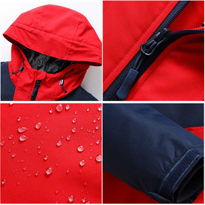 Hooded Color Blocked Cotton Padded Jacket Men Thick Winter Coat Heat Generating Loose Fit Daily Wear - Product Image 4