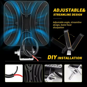 4-inch 12V 48W <span class=keywords><strong>LED</strong></span> làm việc thanh ánh sáng Trắng Đỏ Xanh hổ phách vuông làm việc ánh sáng cho xe tải SUV bên ngoài đêm lái Xe Sương Mù Đèn lái xe - Product Image 5