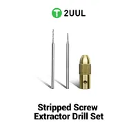 2UUL SD90 Extracteur de vis à têtes cassées, jeu de forets pour la réparation rapide des vis de cartes mères de téléphones et de PCB