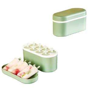 Moldes para helados caseros con contenedor, reutilizables, de calidad alimentaria, con 8 cavidades, moldes para helados DIY para niños, adultos y adolescentes - Product Image 1