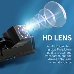 8 Led hồng ngoại tầm nhìn ban đêm phía sau ghế giám sát bé xe máy ảnh với 4.3 inch HD hiển thị dễ dàng gắn ống kính góc rộng cho du lịch - Product Image 3