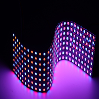 Panneau vidéo flexible Programmable ws2812b, avec matrice led rgb, 8x32, 5050