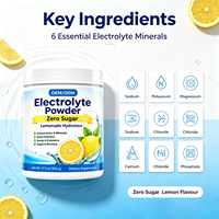 Poudre d'électrolytes personnalisée pour adultes, supplément sans sucre, mélange pour boisson hydratante, 6 électrolytes minéraux, qualité alimentaire, service OEM ODM