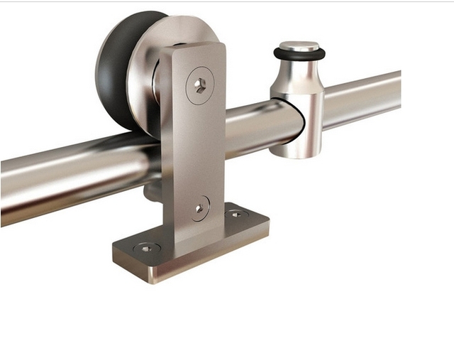 6.6FT Stainless Steel 304 Sliding Barn Door Hardware System with Rustic Farmhouse Design Decoration Feature