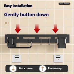 Articles Organisateur de rangement mural Couteau Cuillère Porte-ustensiles Support de cuisine avec porte-serviettes - Product Image 3
