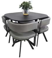 Ventes chaudes et prix les plus bas 4 chaises en cuir PU avec 1 ensemble de table pour restaurant de restauration rapide et bar Salle à manger à domicile