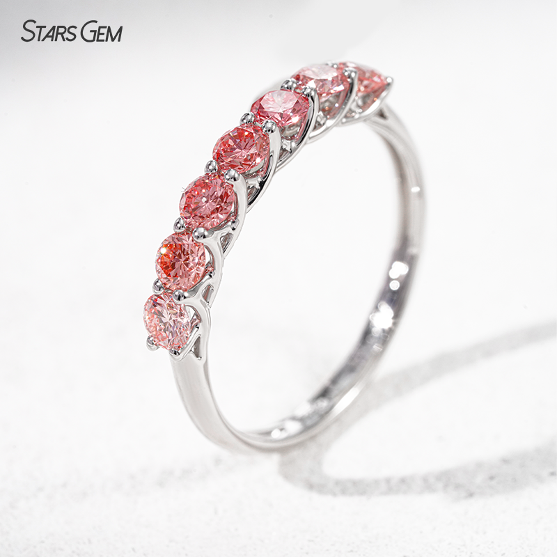 10K White Gold+Pink Diamond