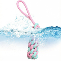 Jouets pour chiens écologiques OEM ODM, jouets à mâcher en corde de coton pour chiots, jouets interactifs pour chiens en corde tressée de maïs et corde à tirer