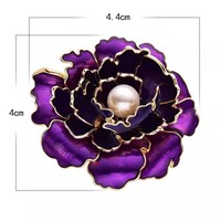 Broche personnalisée en perles de pivoine, élégante, pour femme, vente en gros